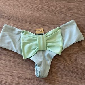 ☆ Lolli Swim Bow Bottoms, Blue Green Bikini Bottoms